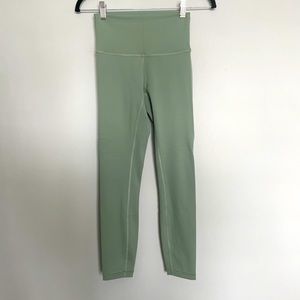 NWOT Lululemon Wunder Train Willow Green leggings